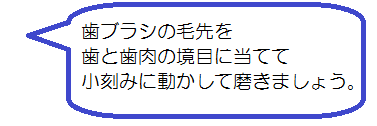 歯みがきの方法を示した図