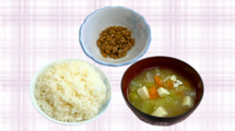 朝 ごはん・納豆・野菜のみそ汁