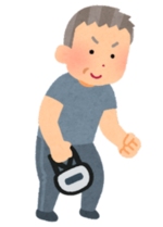 握力測定のイラスト