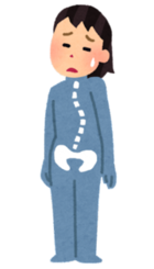 背骨の歪みのイラスト