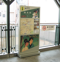 練馬駅に設置した観光案内板