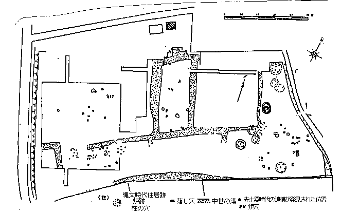池淵遺跡の地図