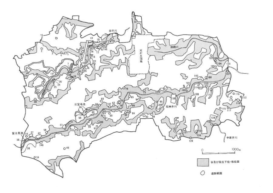 練馬区の遺跡地図