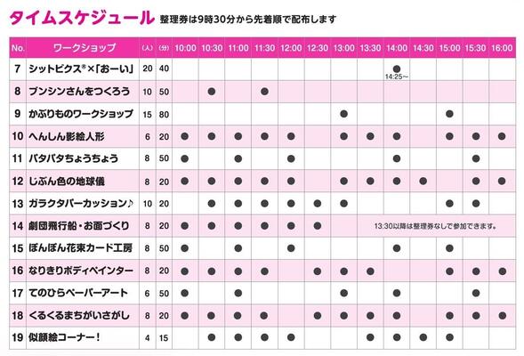 タイムスケジュール