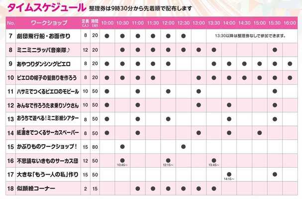 タイムスケジュール