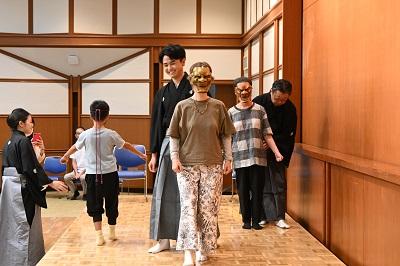 能面をかける体験