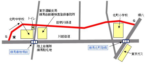 北町すずしろコース案内図