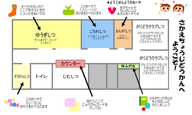 栄町児童館の館内図