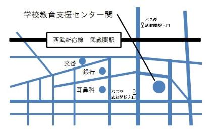 学校教育支援センター関の地図