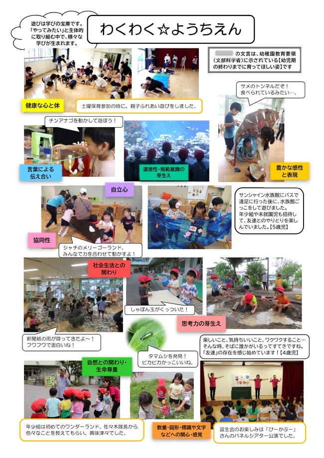 園だより7月号の写真