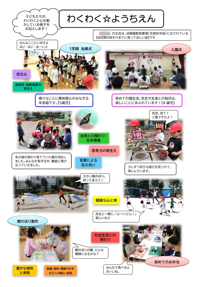 園だより5月号の写真