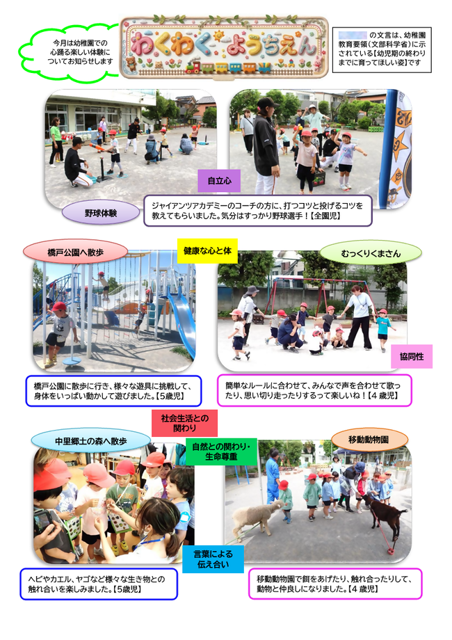 園だより6月号の写真
