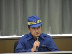 災害対策本部長として発言