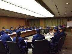 災害対策会議の様子