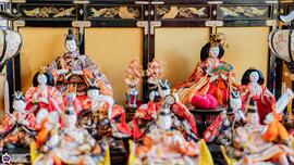 向山庭園の雛飾りの写真