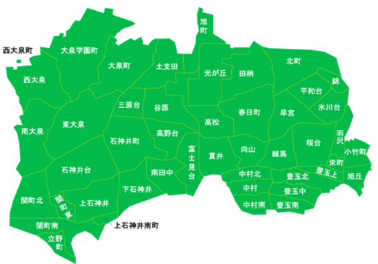 練馬区の地図