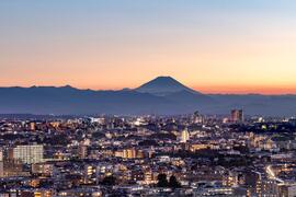 富士山方面の夕景